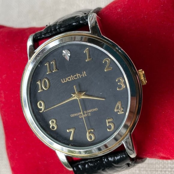 Watch.it Men Wristwatch Genuine Diamonds Quartz Analog Watch - Picture 6 of 11